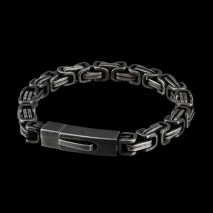 Gunmetal Byzantine Chain Bracelet