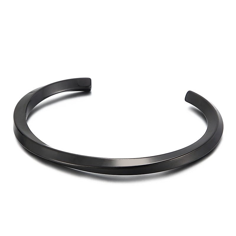 Twisted Irregular Open Bangle Bracelet