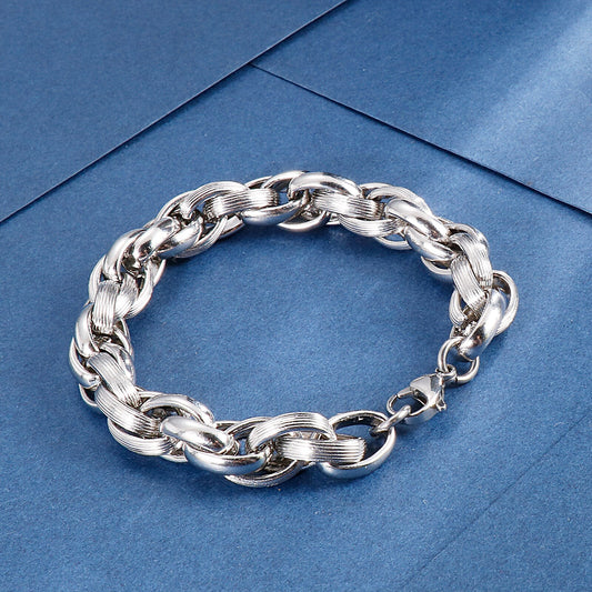 Double Link Anchor Chain Bracelet