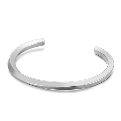 Twisted Irregular Open Bangle Bracelet