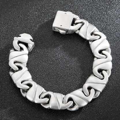 Punk Rock Men Bracelet Fashion Popular Tradition Art Style Geometric Simple Bangle Trendy Classic Makings Jewelry