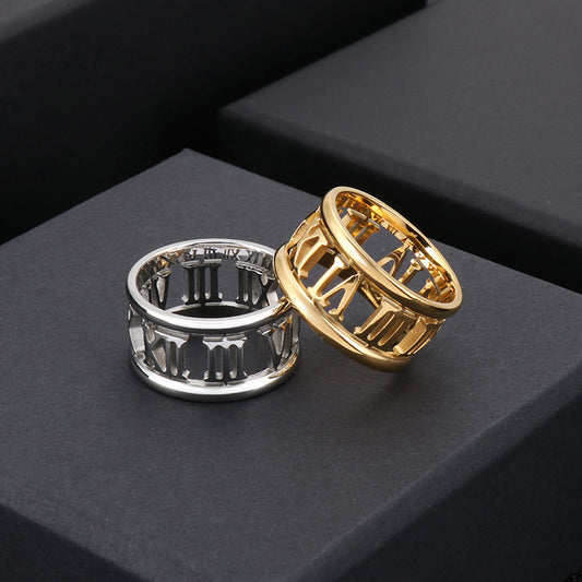 Roman Numerals Statement Ring