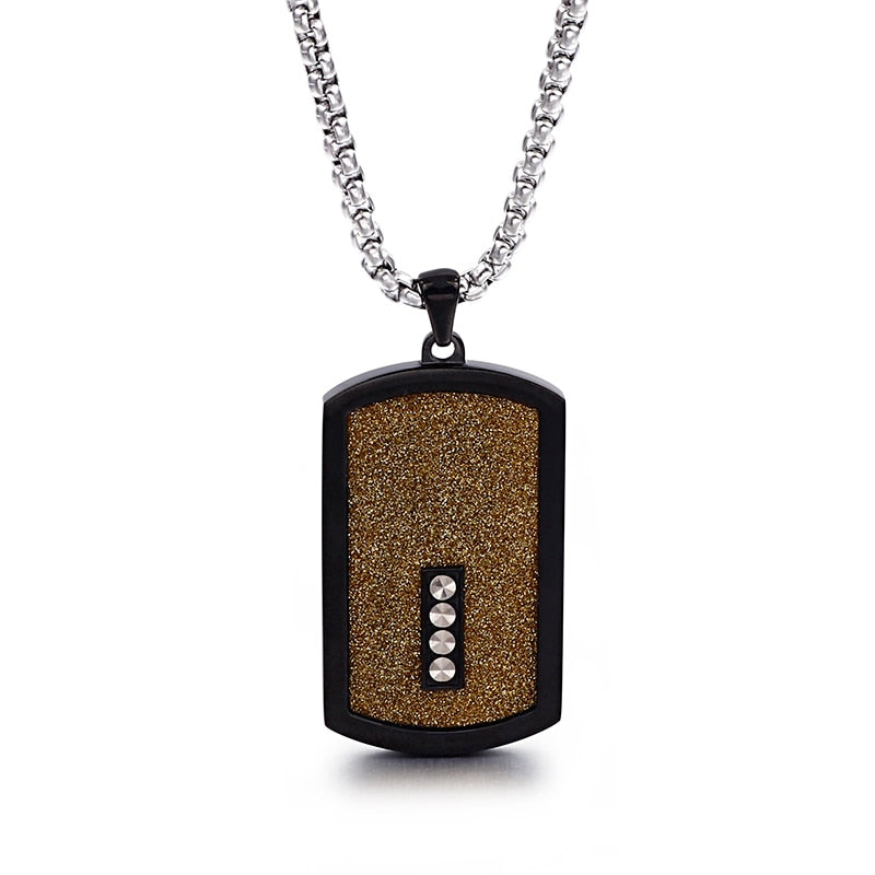 Big Bling High Roller Dogtag Necklace