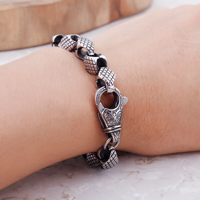 Steel Box Link Chain Bracelet