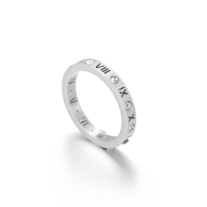 Crystal Roman Numeral Ring