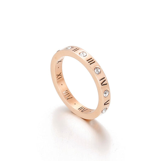 Crystal Roman Numeral Ring