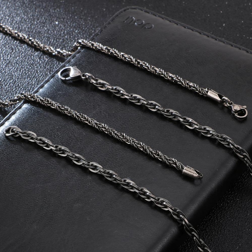 Black Link Chain Necklace