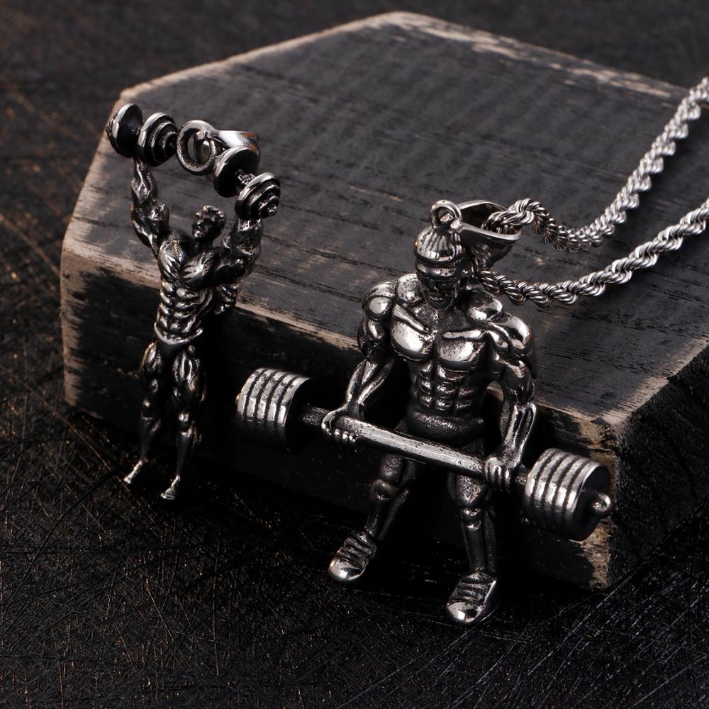 Heavy Duty Bodybuilder Icon Pendant Necklace