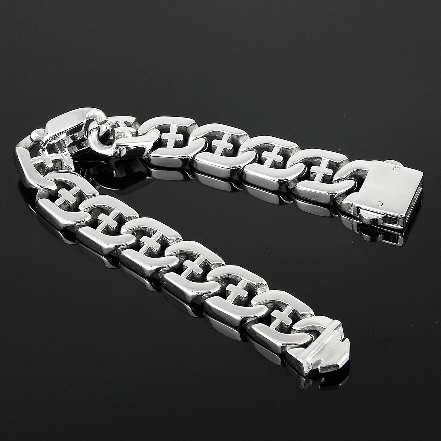 Men Number Sign Pattern Metal Sports Jewelry Casual Popular Shiny Design Fashion Retro Punk Bracelet Handicraft Style