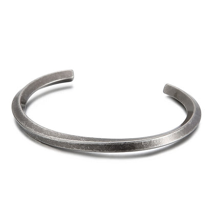 Twisted Irregular Open Bangle Bracelet