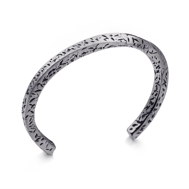 Ancient Forge Weathered Steel Twist Bangle Bracelet