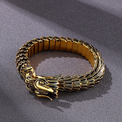 Asian Dragon Scale Bite Clasp Bracelet