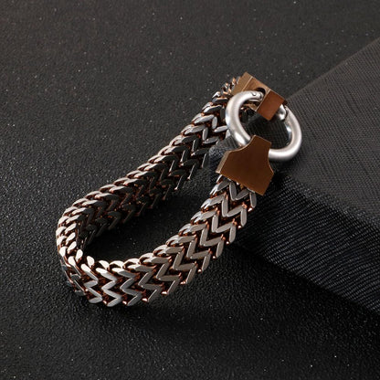 Mesh Link Chain Gothic Bracelet Men Black Blue Stainless Steel Punk Viking Biker Cuff Bracelets Jewelry