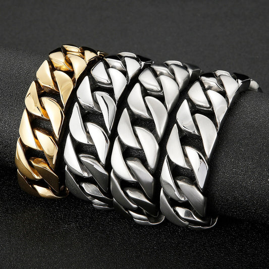 Men New Style Geometric Pattern Personality Metal Jewelry Carving Shiny Fashion Cool Retro Punk 2021 Springtime Design