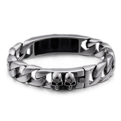 Skull Head Stainless Steel Bracelet