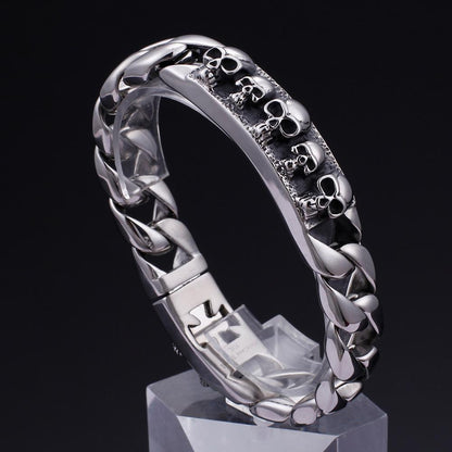 Skull Head Stainless Steel Bracelet