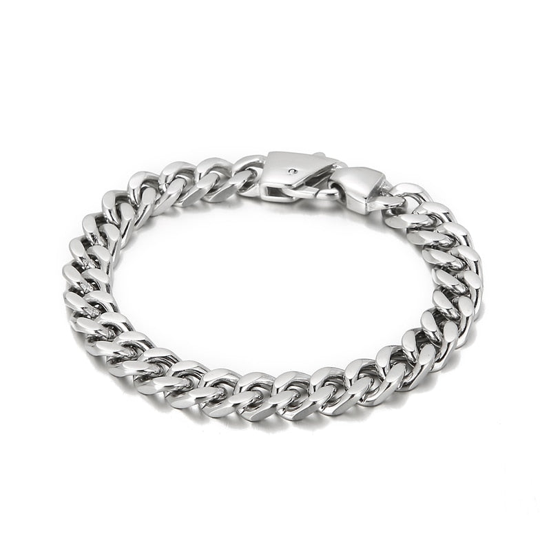 Medium Gauge Cuban Chain Link Bracelet