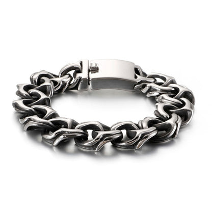 Retro Chain Bracelet Black Stainless Steel