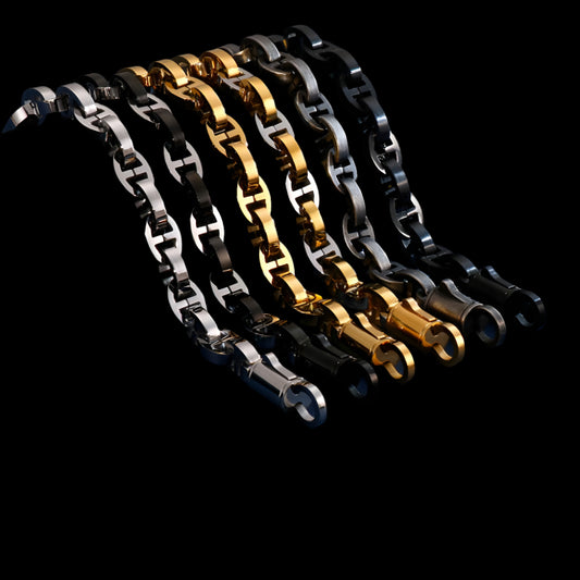 Modern Tab Link Chain Bracelet