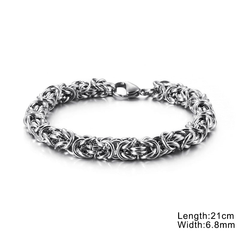 Wholesale Stainless Steel Chain Bracelet Men Irregular Cool Armband Bracelets Male Jewelry