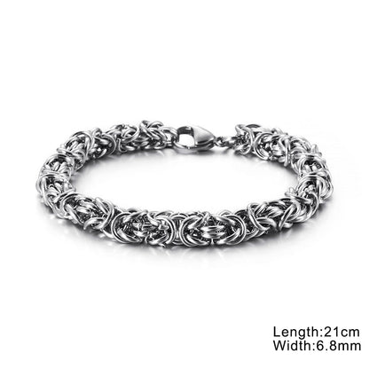 Wholesale Stainless Steel Chain Bracelet Men Irregular Cool Armband Bracelets Male Jewelry