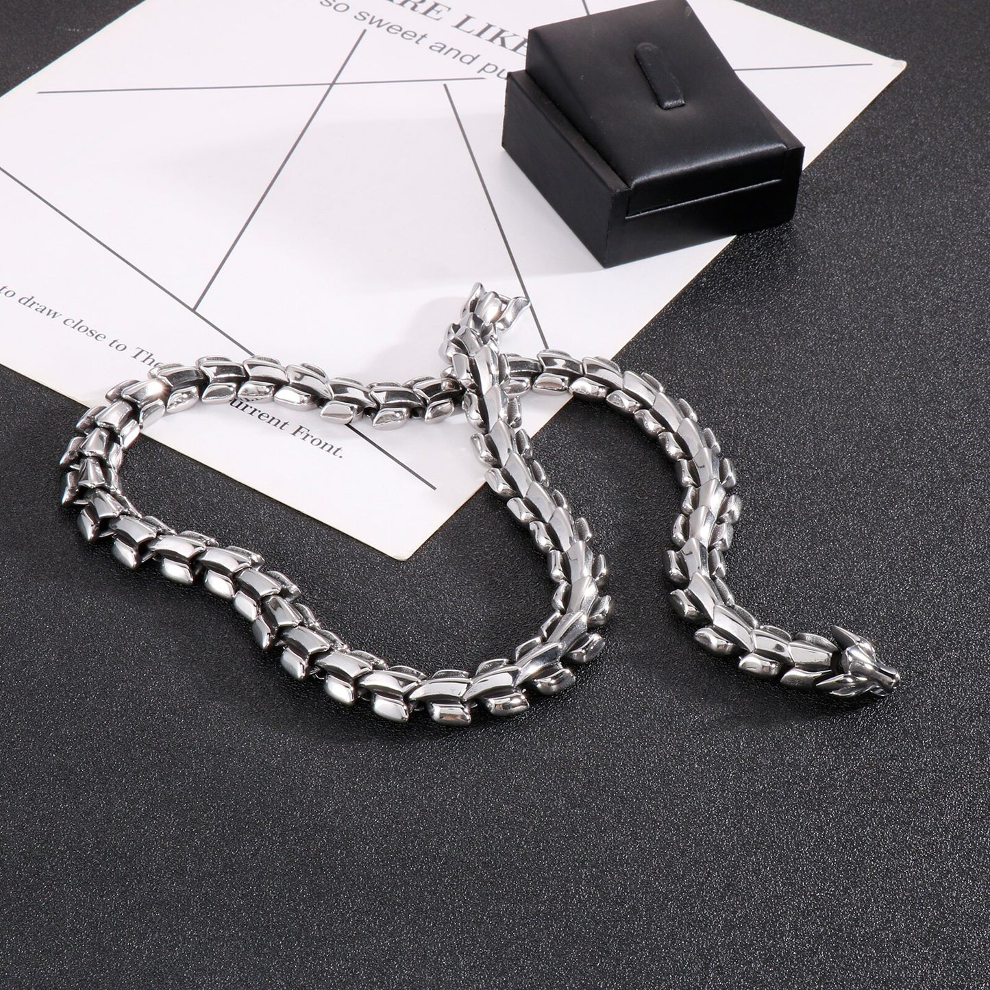 Snake-Link Heavy Armor Chain Necklace