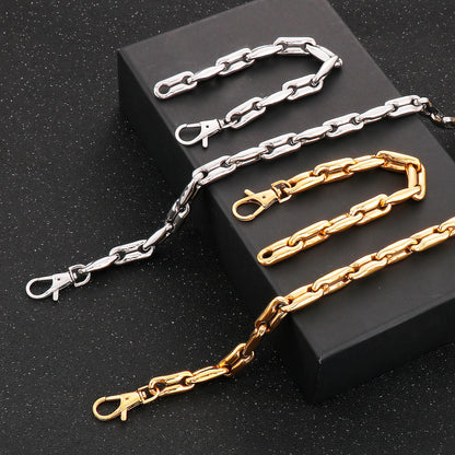 Special Link Chain Men Women Jewelry Set Shiny Punk Hip Hop Stainless Steel Polished Lover's Gift