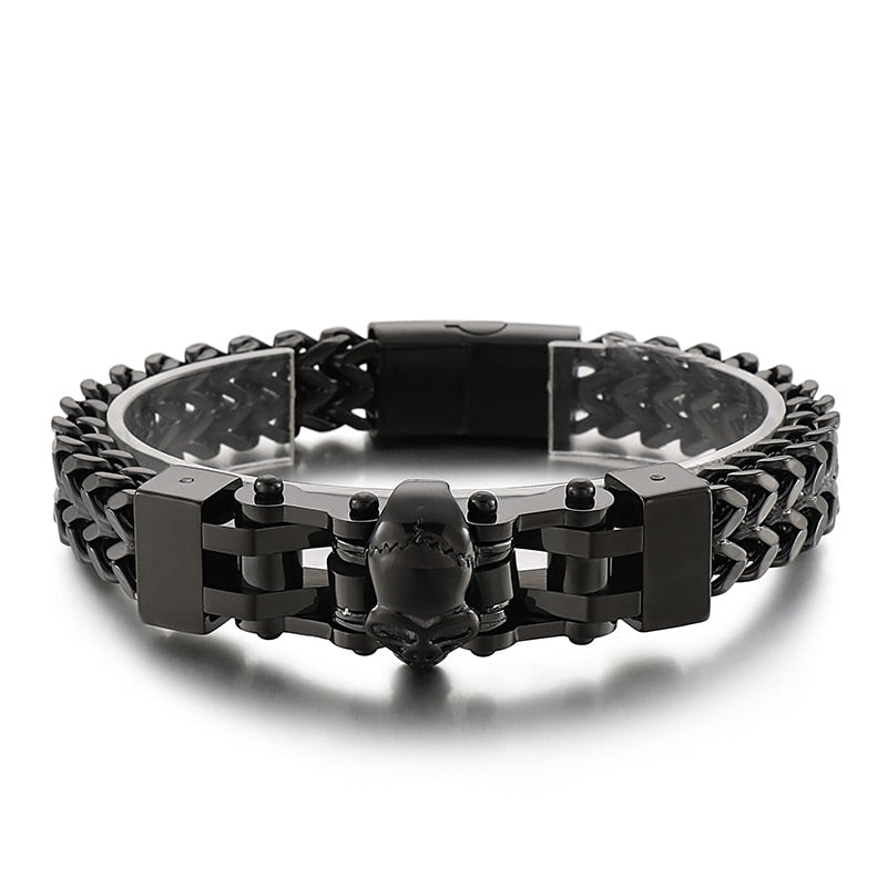 Skull Mesh Chain Bracelet in Multiple Colors