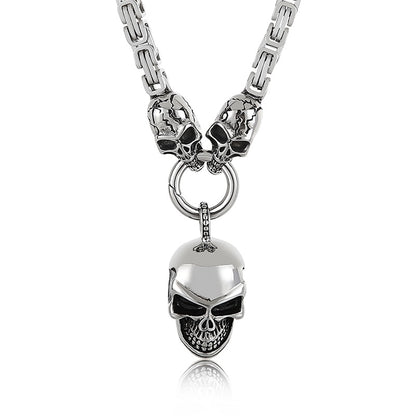 Skull Byzantine Chain Box Chain King's Chain With Pendant Option