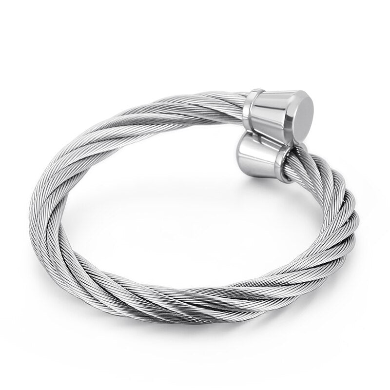 Rope-Woven Minimalist Bangle Bracelet