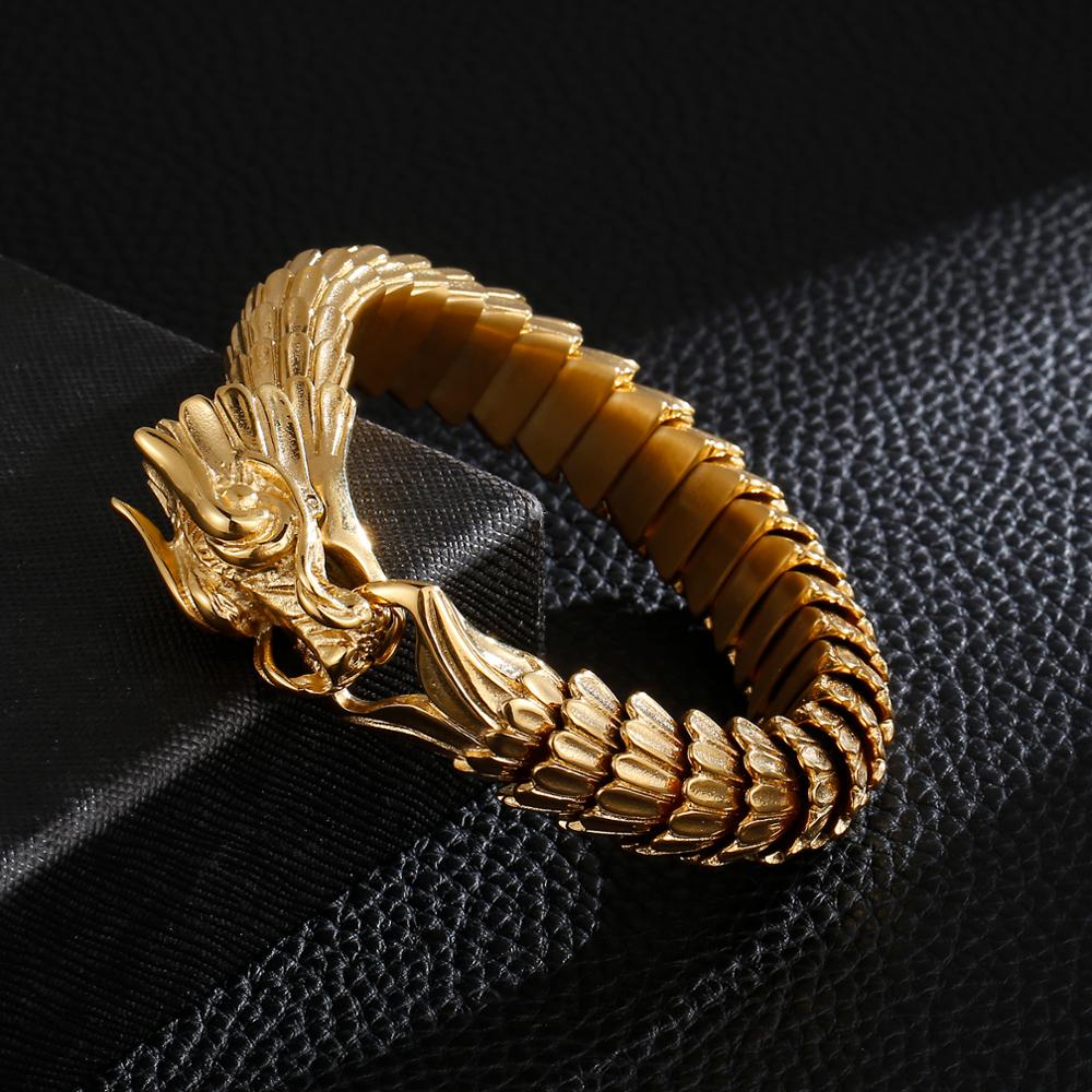 Asian Dragon Scale Bite Clasp Bracelet