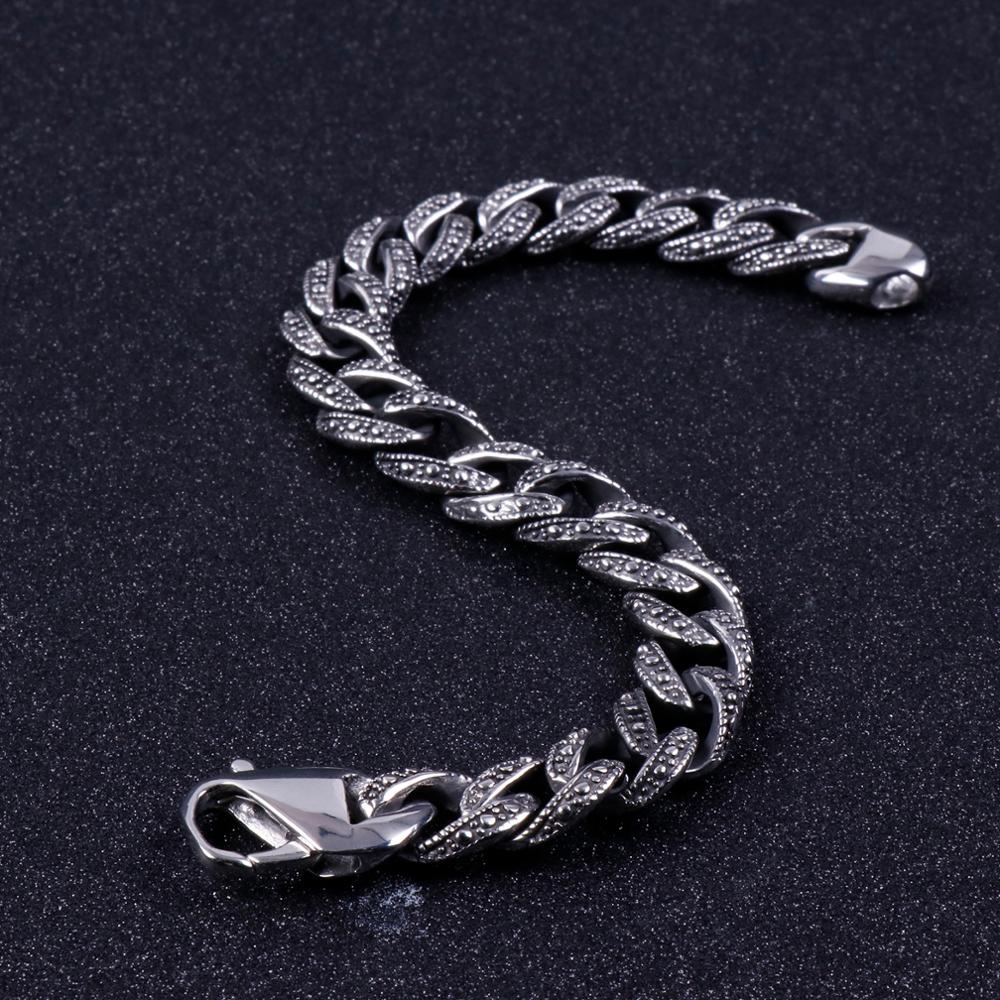 Ancient Steel Figaro Chain Link Bracelet