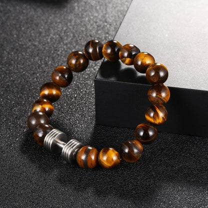 Lava Stone and Tiger's Eye Bracelet