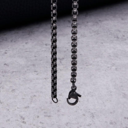 Micro Link Titanium Steel Box Chain Necklace