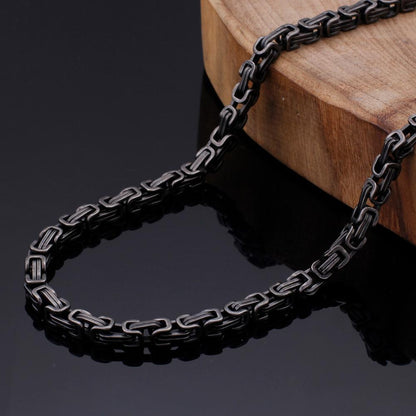 Square Box Matte Necklace Chain