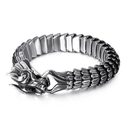 Asian Dragon Scale Bite Clasp Bracelet