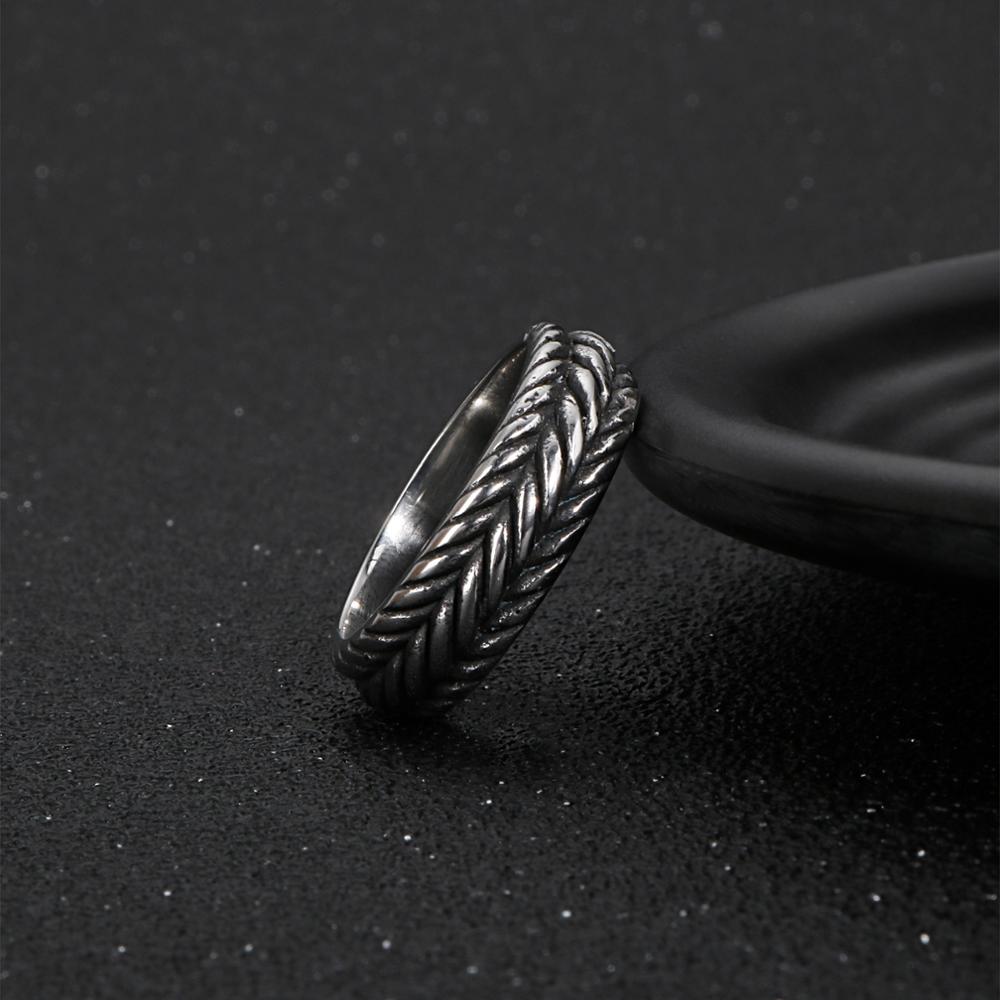 Shiny Biker Black Ring