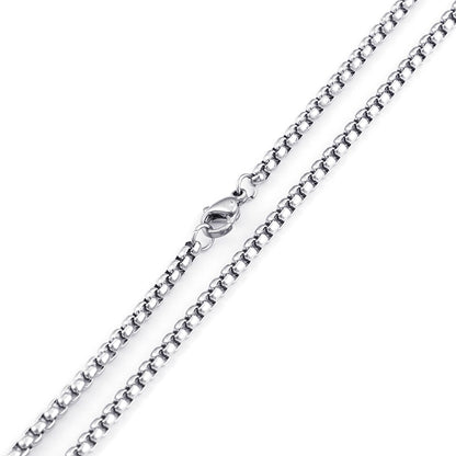 Micro Link Titanium Steel Box Chain Necklace