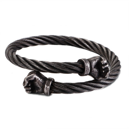 Closed Fists Bangle Bracelet