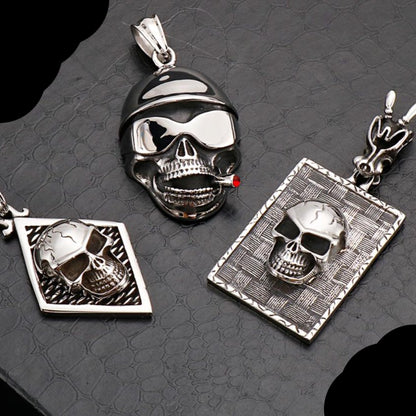 Bold and Heavy Skull Pendant Necklace Series