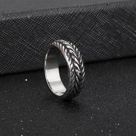 Shiny Biker Black Ring