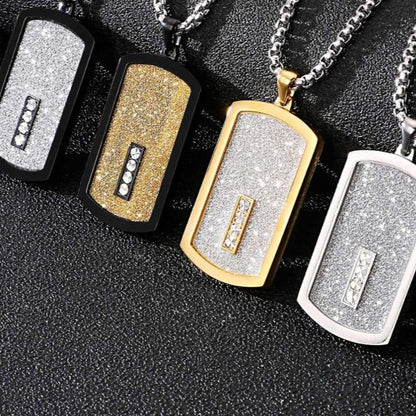 Big Bling High Roller Dogtag Necklace