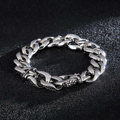 Viking Curb Cuban Chain Bracelet Color Polished Wholesale Link Chain Charm Cool Punk Men Bracelets Jewelry