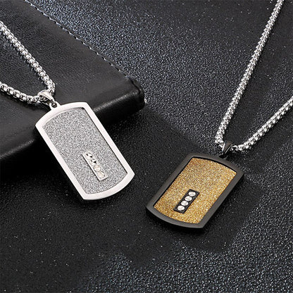 Big Bling High Roller Dogtag Necklace