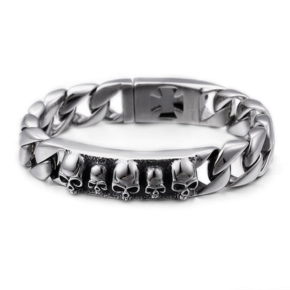 Skull Head Stainless Steel Bracelet