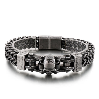 Skull Mesh Chain Bracelet in Multiple Colors