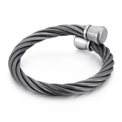 Rope-Woven Minimalist Bangle Bracelet