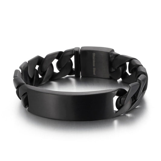 Cuban Link Engravable Bar Bracelet