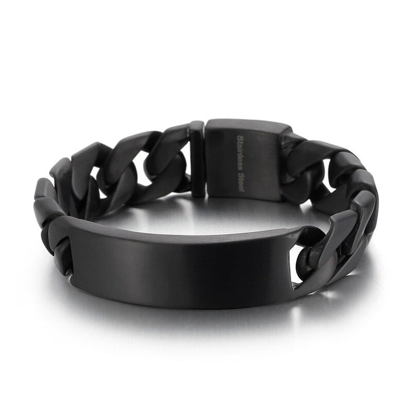 Cuban Link Engravable Bar Bracelet