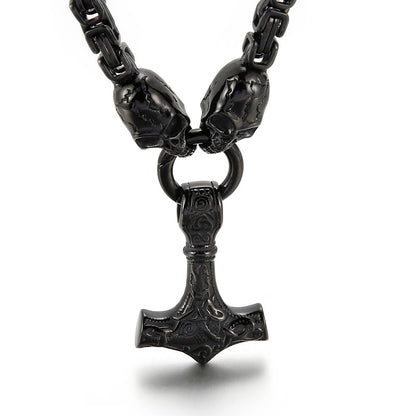 Skull Byzantine Chain Box Chain King's Chain With Pendant Option